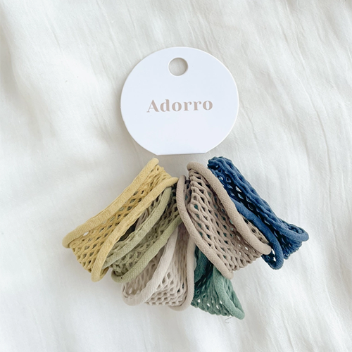 Seamless Boho Mesh Hair Tie Set/6
