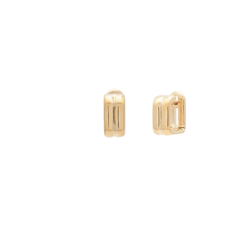 Leah Alexandra Ribbed Hoops