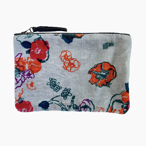 Napoli Velvet Pouch Papillons Gray