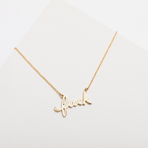 Larissa Loden F**k Script Necklace