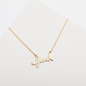 Larissa Loden F**k Script Necklace