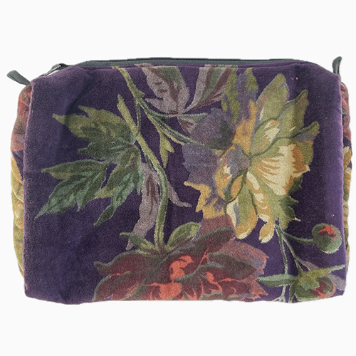 Rome Velvet Pouch Garnet Purple