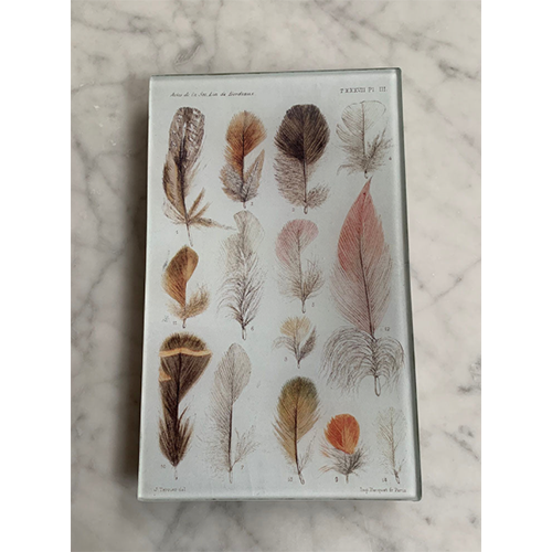 Maison Yiliy Assiette Rectangulaire en Plumes