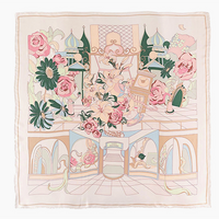 Vintage Blooms Large Silk Scarf