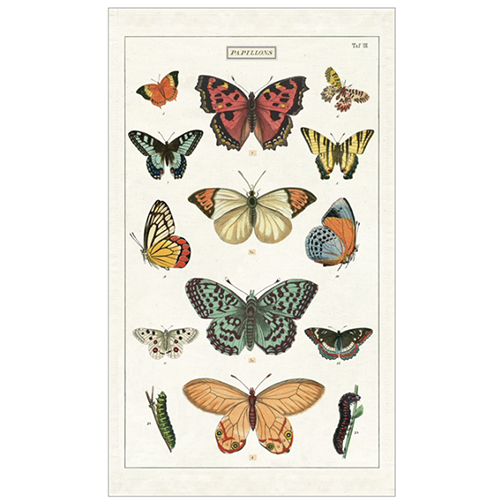 Cavallini Tea Towel Butterflies