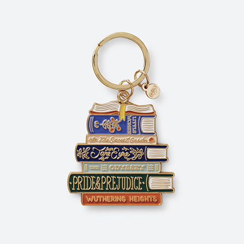 Book Club Enamel Keychain