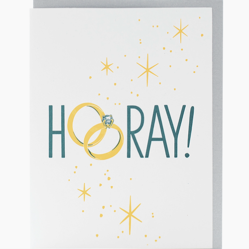 Hooray Engagement Card