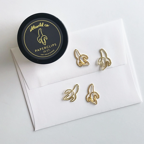 Banana Gold Plated Paper Clips