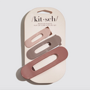Clip à pince Kitsch en forme de plateau 3 pièces ultra brillant terracotta