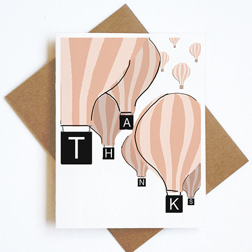 Card Thanks Balloons