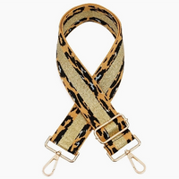 Adjustable Handbag Strap Leopard Yellow