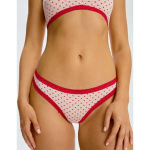 String de dentelle micro avec cœurs