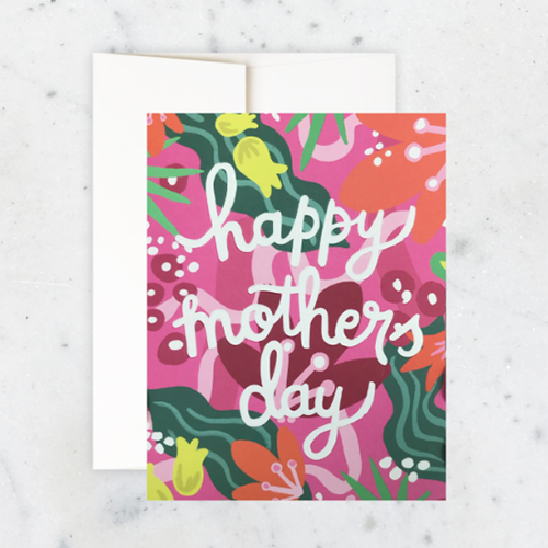 Card Fuchsia Flora Mother's Day
