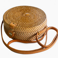 Sac à main en rotin rond