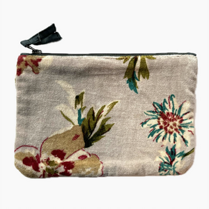 Pochette en velours Napoli Marguerites Os