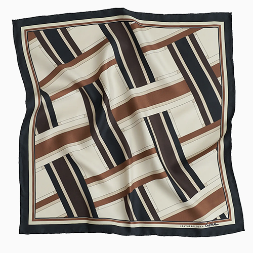 Lost Pattern X Leatherology Silk Scarf Neutral