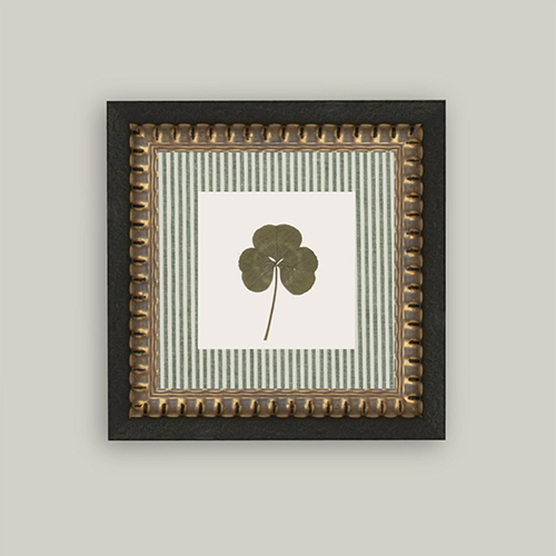 Clover On Stripes Framed Art