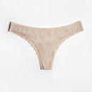 Blush Micro Lace Trim Thong Nude