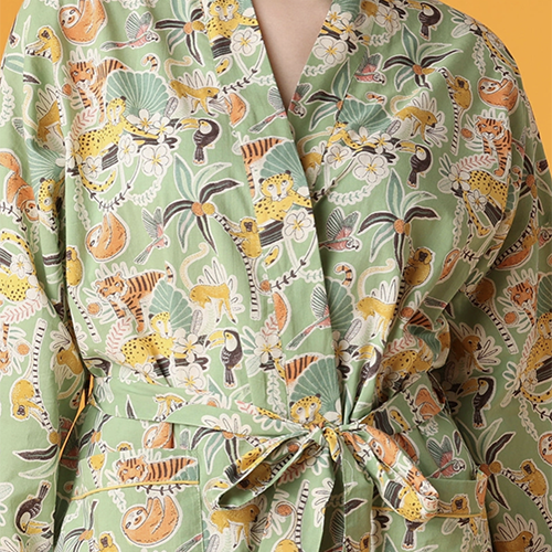 Jungle Tropical Short Robe