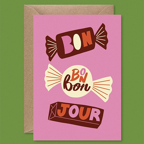 Bon Bon Jour Card