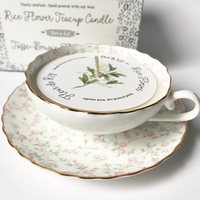 Bougie Teacup Dot & Lil Fleurs de Riz