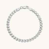 Leah Alexandra Herringheart Chain Bracelet Silver