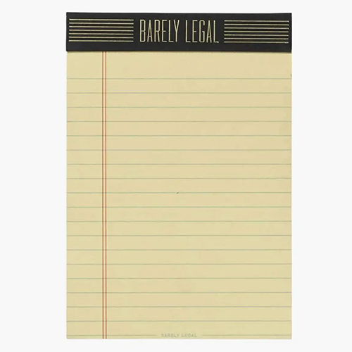 Barely Legal Notepad