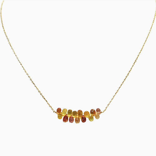Sophie Deschamps Iseult Sapphire Drops Necklace