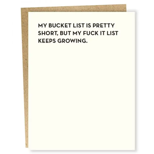 Card Bucket List