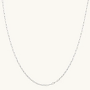 Leah Alexandra Flat Drawn Chain Silver