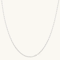 Leah Alexandra Flat Drawn Chain Silver