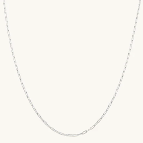 Leah Alexandra Flat Drawn Chain Silver