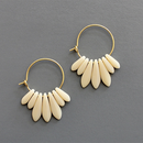 Matte Cream Hoop Earrings