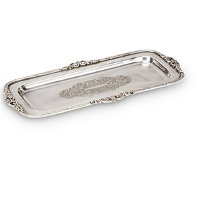 Silver Plate Tray with Wreath