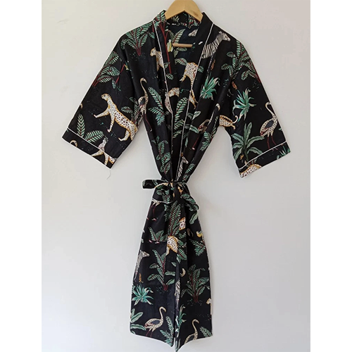 Black Cheetah Kimono