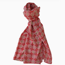 Block Print Scarf Octagonal Red