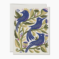 Purple Birds Greeting Card