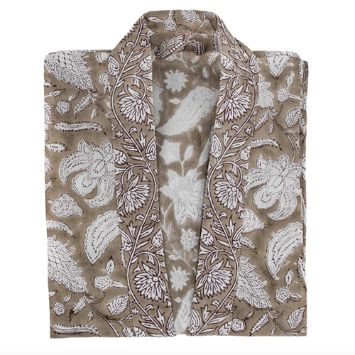 Sable Block Print Kimono