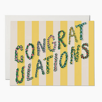 Yellow Stripes Congratulations Card