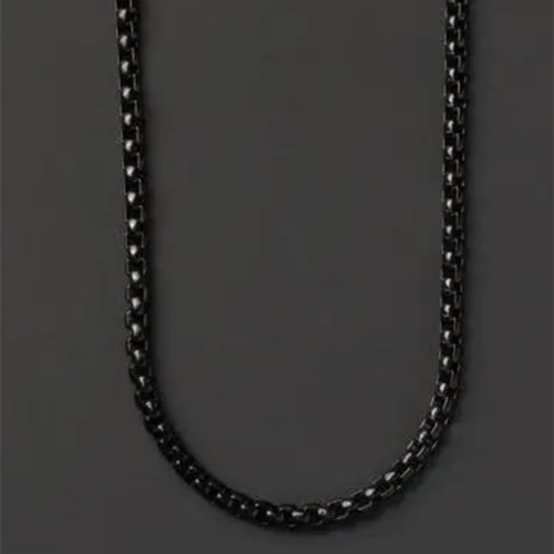 Men's Black Stainless Steel Chain
