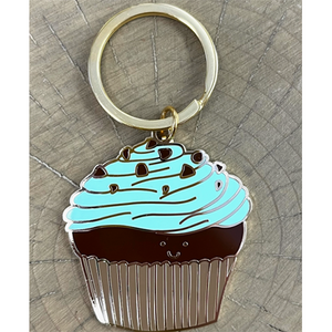 Mint Cupcake Keychain