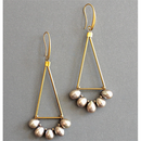 Freshwater Pearl Geometric Earrings