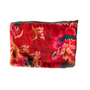 Napoli Velvet Pouch Reddish Flower