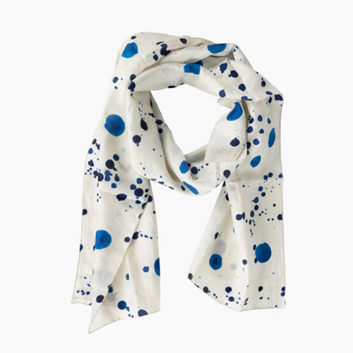 Ink Splatters Silk Scarf