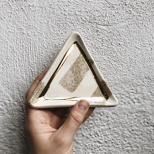 Inlay Triangular Ring Dish