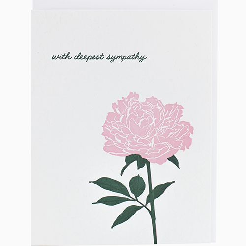Blooming Peony Sympathy Card