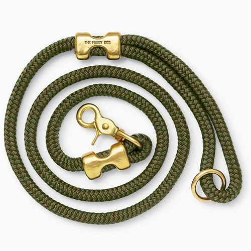 Laisse en corde marine d'olive