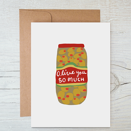 Olive You So Much Card