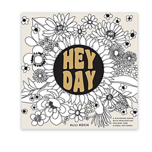 Heyday- A Retro Flower Design Coloring Book