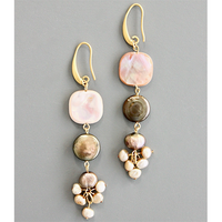 M.O.P & Freshwater Pearl Earrings